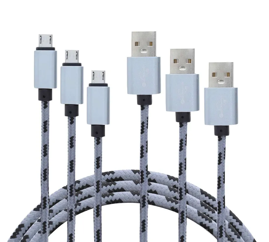 Cabo USB Yourban USB A - Micro USB cinza Pack 3 uni