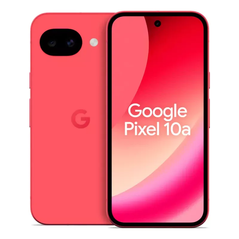 Google Pixel 10a - 5G smartphone - SIM duplo - RAM 8 GB / Memória Interna 256 GB - ecrã pOLED - 6.3" - 2424 x 1080 pixeis (120 Hz) - 2x câmaras traseiras 48 MP, 13 MP - front camera 13 MP - framboesa