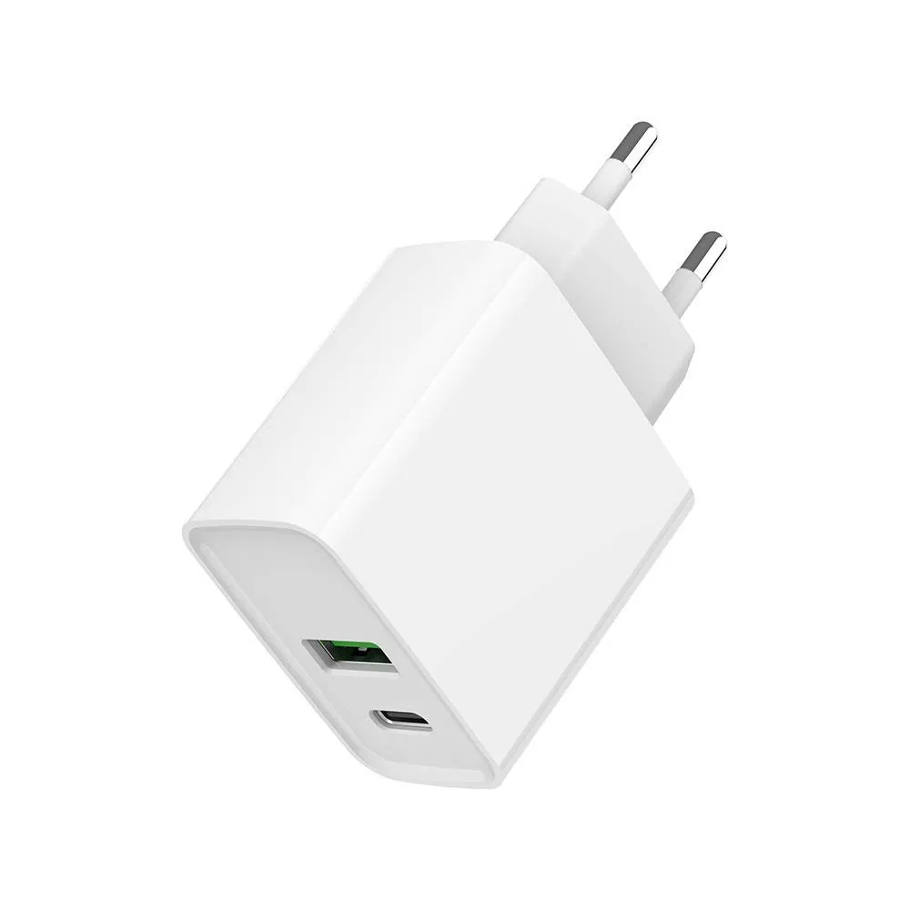 Carregador Gembird TA-UC-PDQC20-01-W USB-C/USB-A 20W Branco