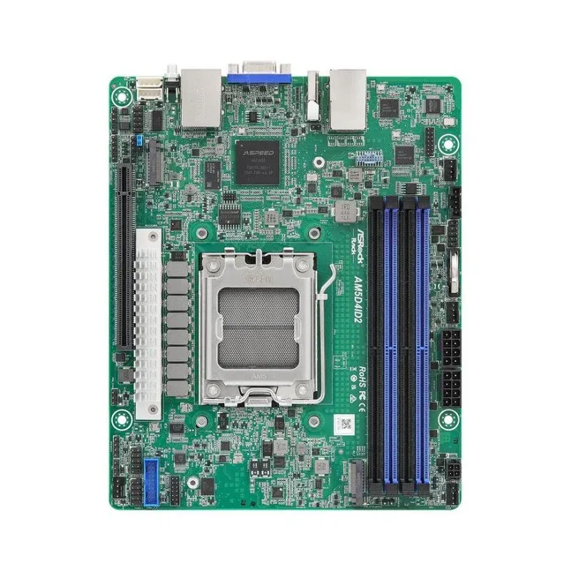 Asrock AM5D4ID2 Motherboard Mini-ITX KNOLL3 X300 Socket AM5 DDR5 VGA IPMI Server