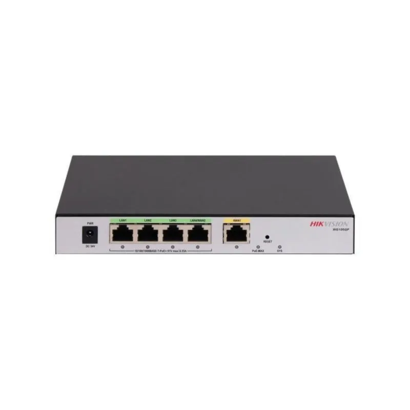Router Hikvision DS-3WG105GP-SI Ethernet Gigabit 1000 Mbps PoE 4 Portas