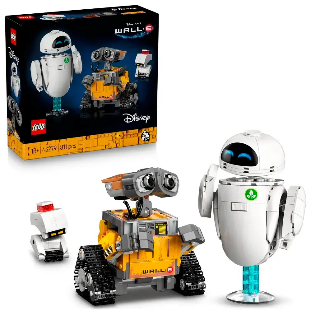 LEGO Disney Pixar: WALL-E e EVE | Idades 18+ | 811 Peças | Item 43279