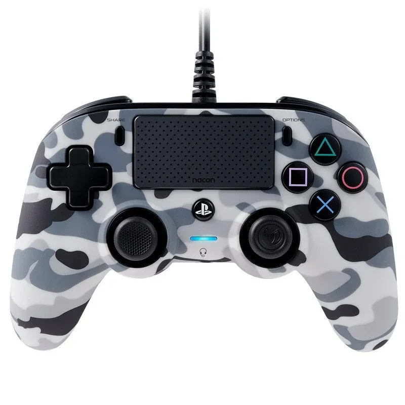 Nacon Compact Controller Comando Oficial PS4 com Cabo Camuflagem Cinzenta
