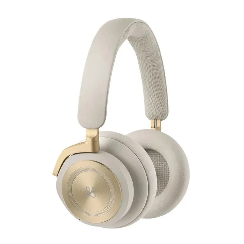 Auriculares Bang & Olufsen BeoPlay HX sem fios Bluetooth com Cancelamento Ativo de Ruído, microfone, bege e dourado