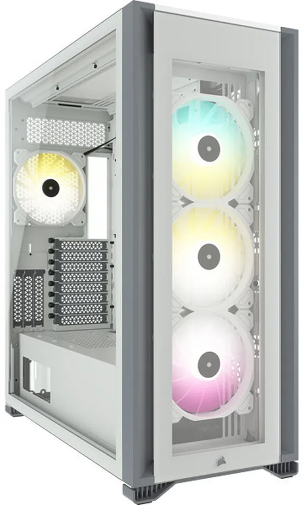 Caixa E-ATX Corsair iCUE 7000X Airflow RGB Smart Branco Vidro Temperado