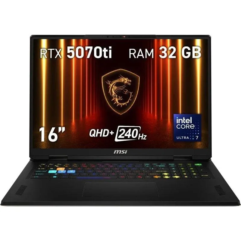 Portátil MSI Vector 16 HX AI A2XWHG-097XES 16" Intel Core Ultra 7 255HX 32GB 1TB SSD RTX 5070 Ti Sem SO
