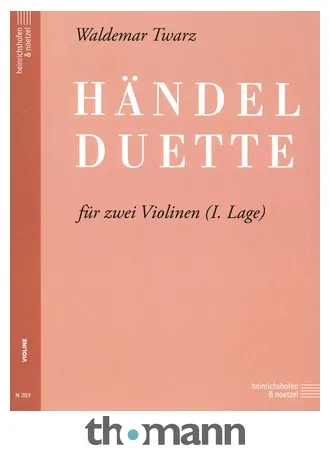 Heinrichshofen Verlag Händel Duette Violin