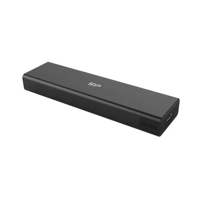 Caixa externa SSD Silicon Power PD60 M.2 Alumínio Preto USB Type-C