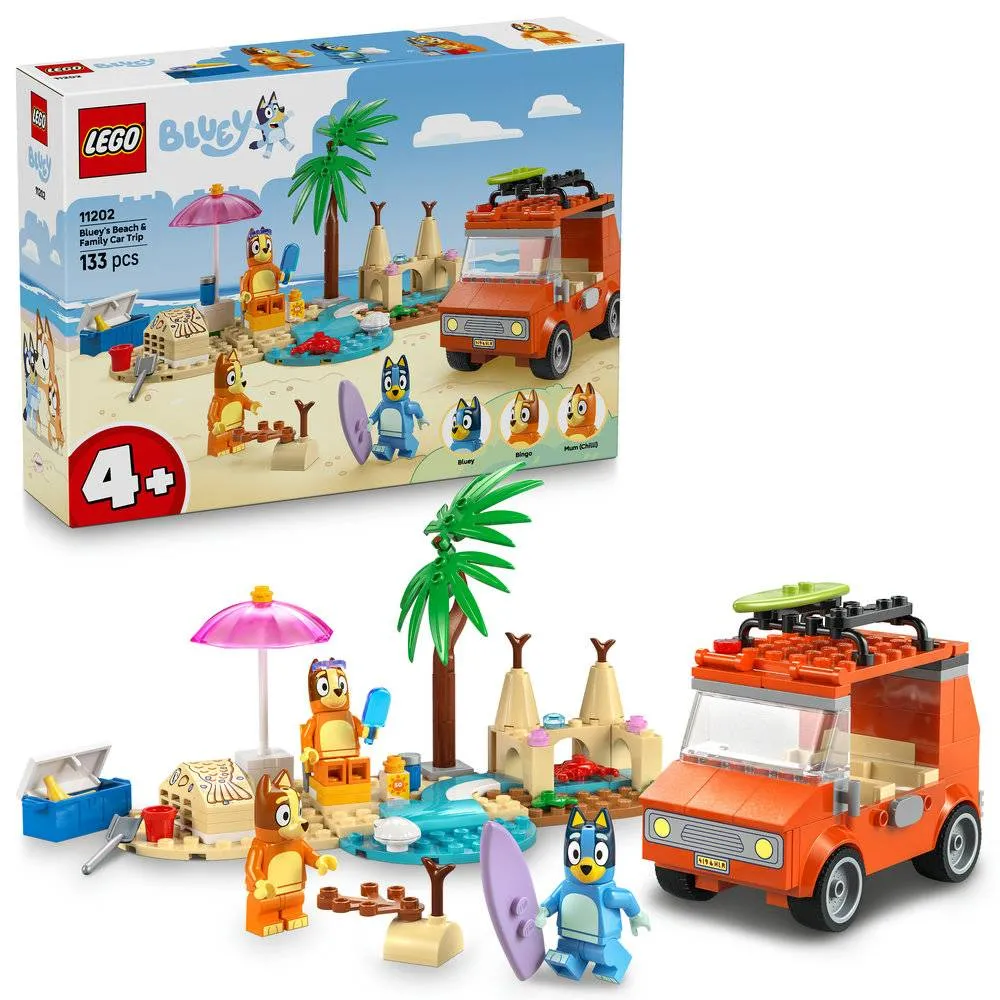 LEGO Bluey Viagem de Carro à Praia com a Bluey e a Família - 11202