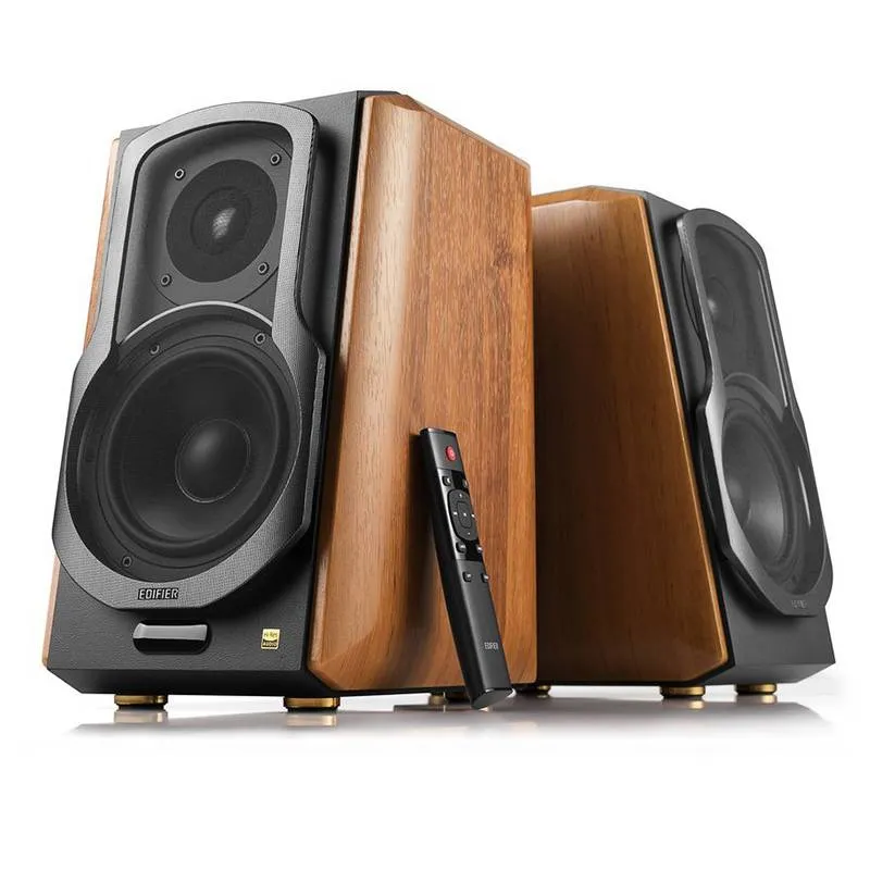 Colunas Edifier S1000 MKII Studio 2.0 120W Bluetooth Castanhas