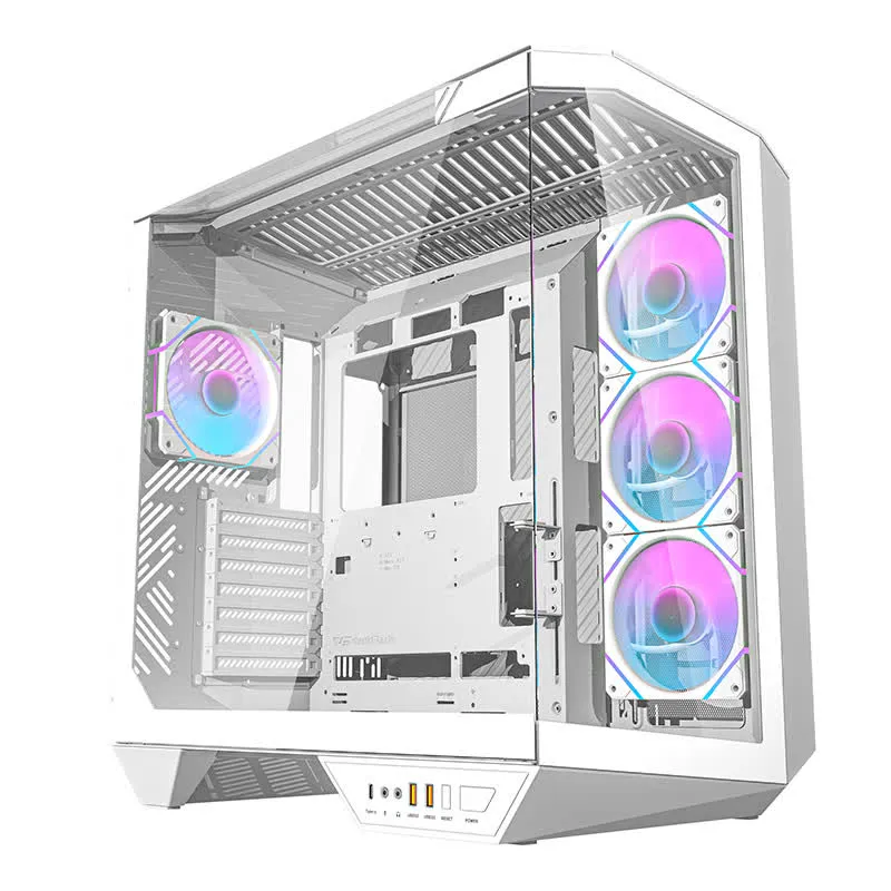 Caixa ATX DY470 + 4 Ventoinhas + Suporte GPU (Branco) - DARKFLASH
