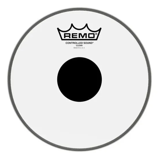 Remo 8" Controlled Sound Clear Black Dot