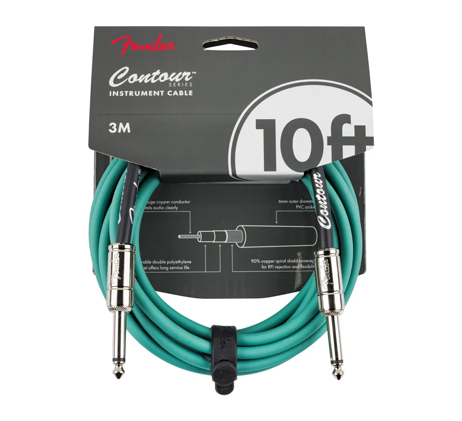 Cabo Fender Contour Series Sherwood Green 3m
