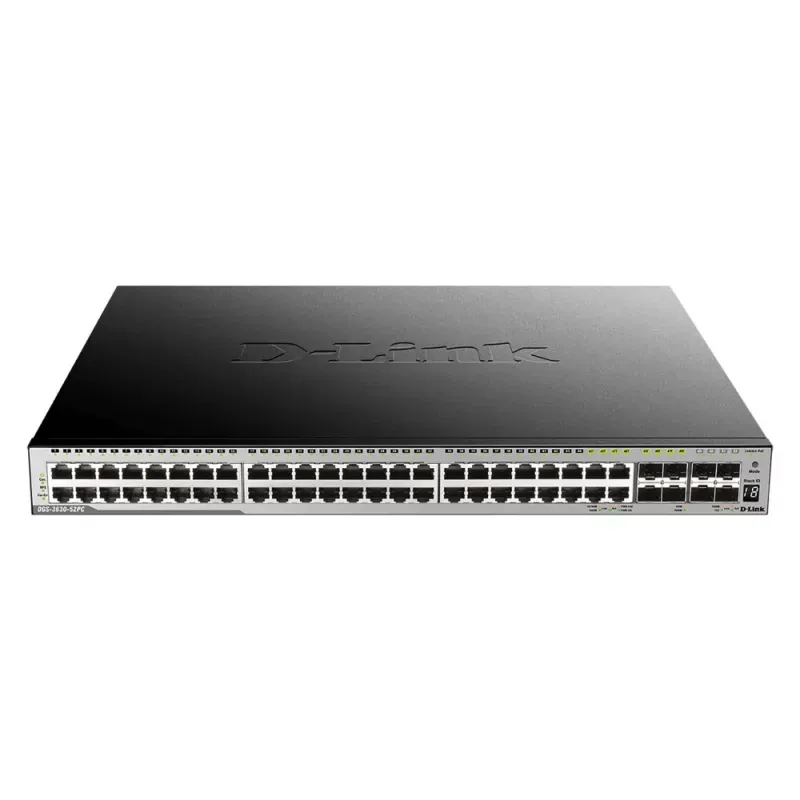 D-Link DGS 3630-52TC - Interruptor - L3 - Administrado - 44 x 10/100/1000 + 4 x combo Gigabit SFP + 4 x 10 Gigabit SFP+ - montável em trilho