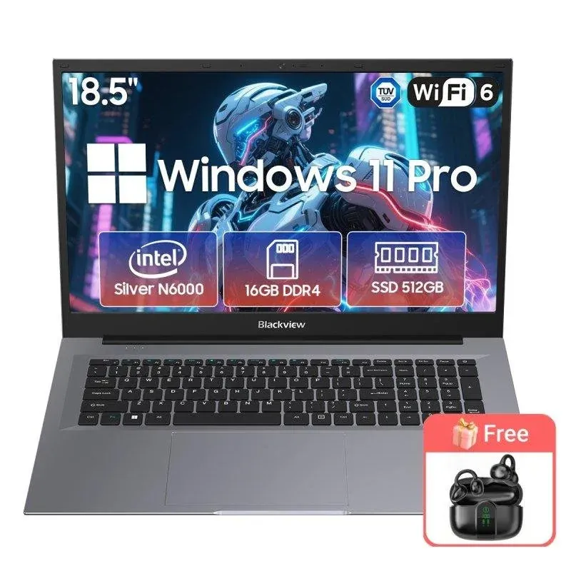 Portátil Blackview AceBook 10 18,5" Intel N6000 16GB 512GB SSD Gráficos Intel Windows 11 Pro