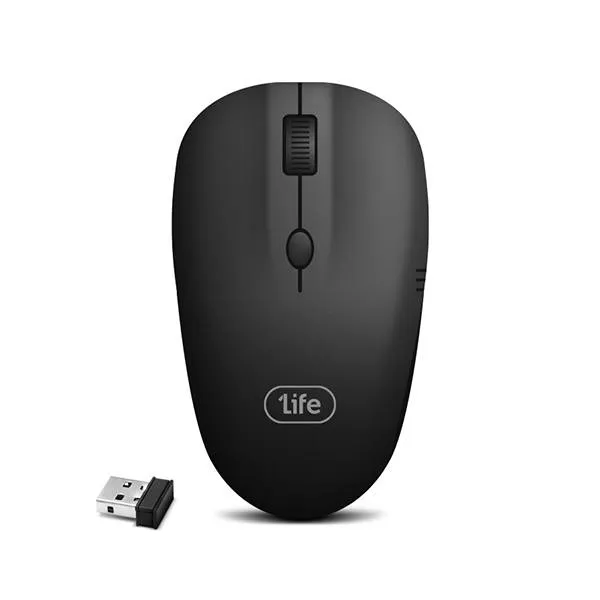 Rato Óptico 1Life mw:beam Wireless 1600DPI Preto