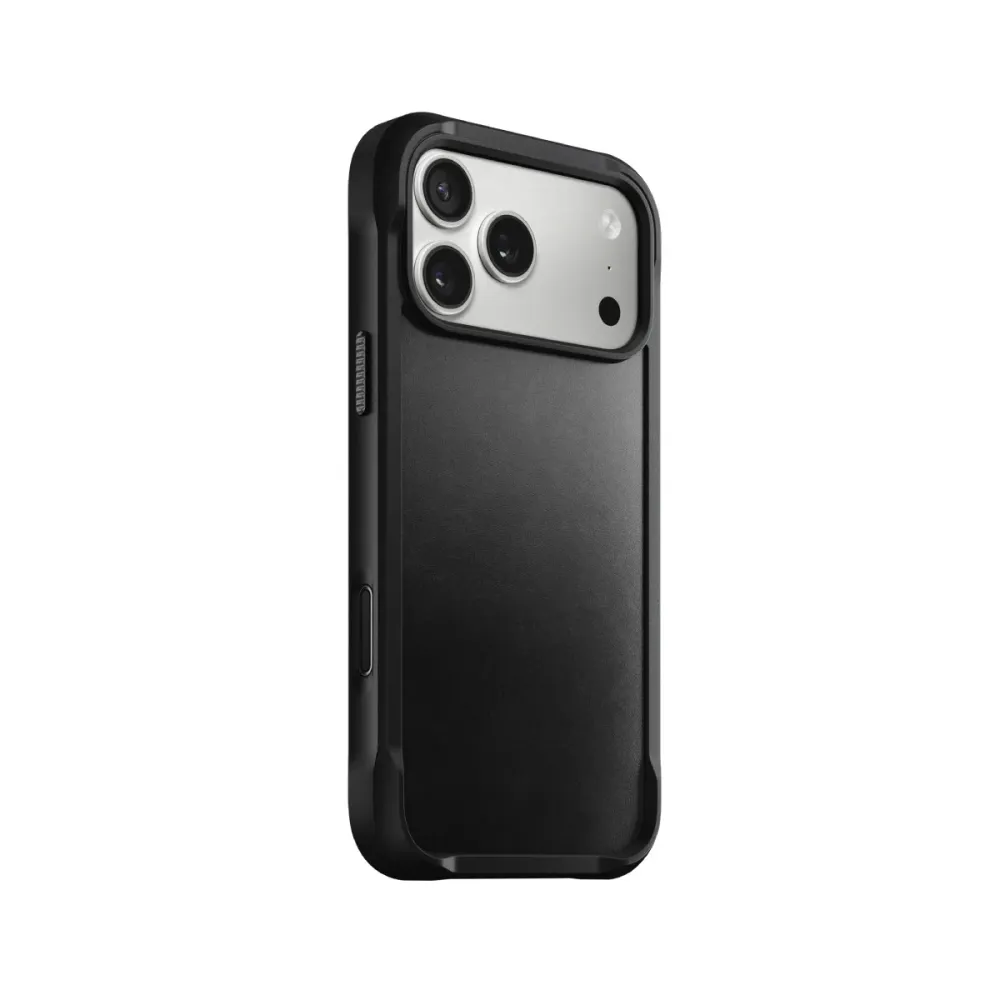 Capa Nomad Reforçada Couro Horween Iphone 17 Pro Max Preto