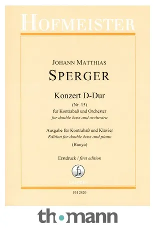 Friedrich Hofmeister Verlag Sperger Konzert Nr. 15