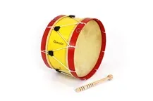Bombo Tradicional Adamastor Nº4 Amarelo/Aro Vermelho 38cm