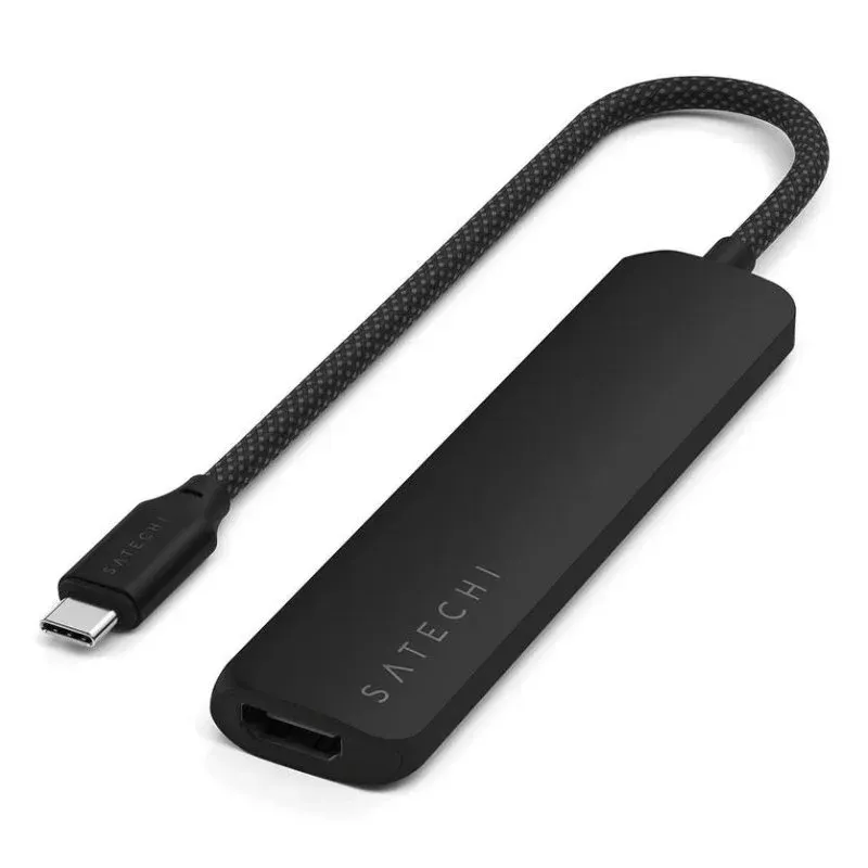 Hub Satechi 6 portas 10 Gbps USB-C ST-P6SK HDMI RJ-45 MicroSD SD