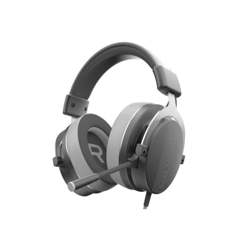 Auriculares Dark Project Vexo com fio USB-C Gaming Cancelamento de Ruído Cinzentos