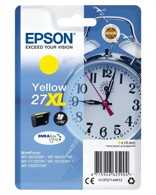 Tinteiro EPSON 27 Amarelo XL - WF36xx/7110/7210/76xx/77xx