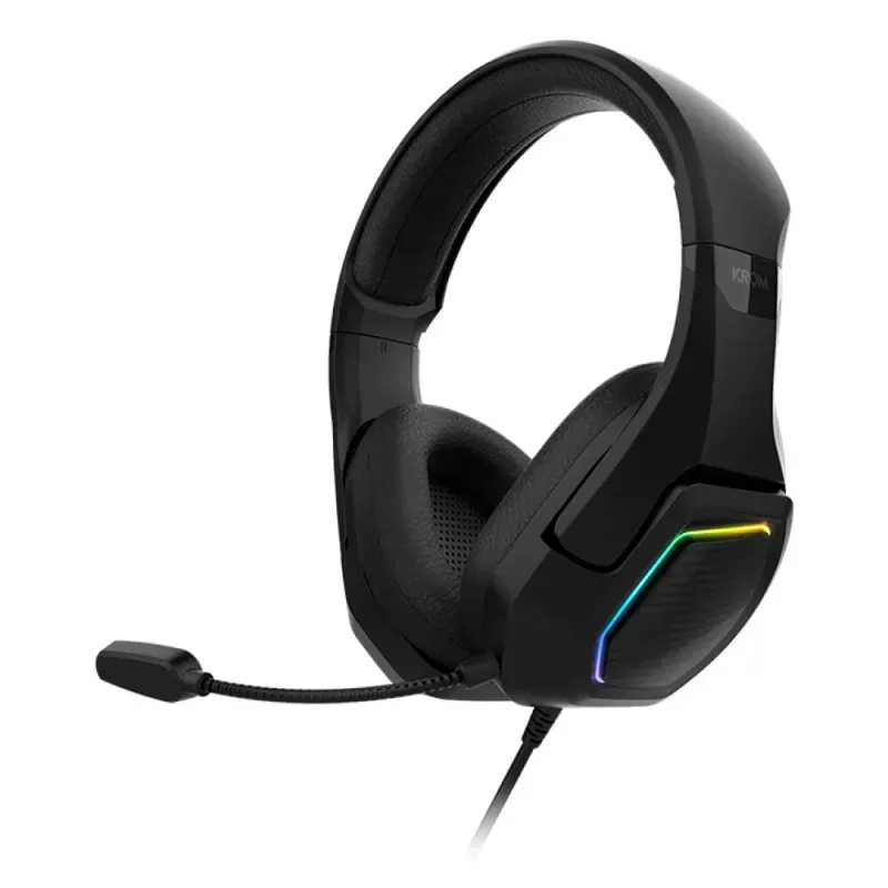 Headset Krom Kopa 7.1 Virtual Gaming RGB PC/PS4/PS5/Switch Preto