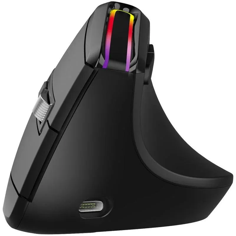 Rato Mobility Lab ML314259 Sem Fios 1600 DPI Preto RGB Ergonomico Vertical