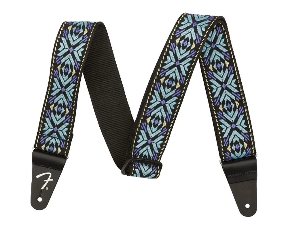 Fender Pasadena Woven Strap, Blue Snowflake