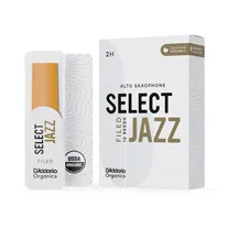 Palheta Sax Alto 2H D'Addario Organic Select Jazz Filed Cx 10-Un