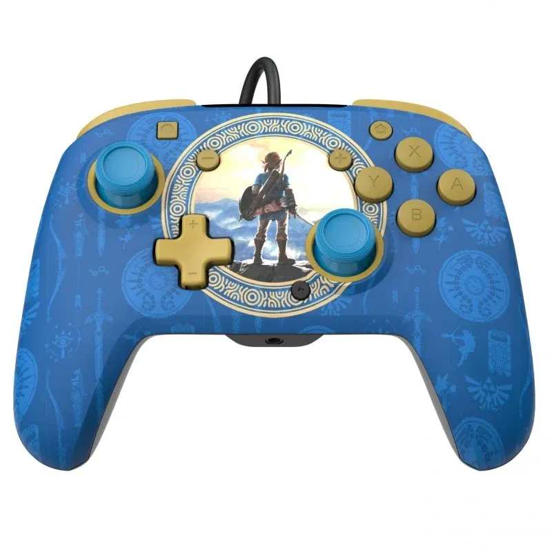PDP Rematch Zelda Hyrule Blue Comando com Cabo Licenciado para Nintendo Switch