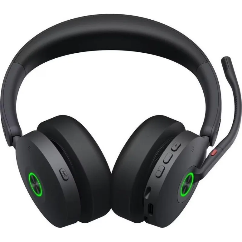 Auriculares Yealink BH74 Inalámbricos Bluetooth USB-C para Escritório com Cancelamento de Ruído e Microfone Pretos