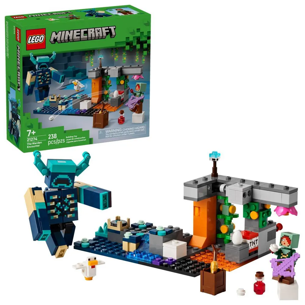 LEGO Minecraft: O Encontro com o Guarda | Idades 7+ | 238 Peças | Item 21274