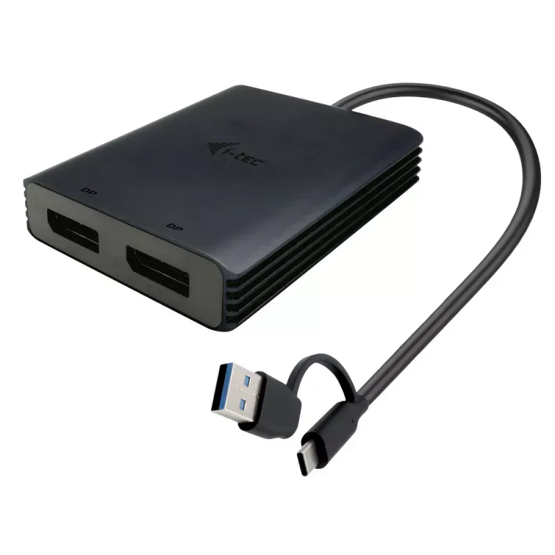 Adaptador i-tec USB-A/USB-C duplo 4K Displayport Video
