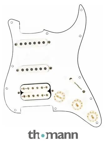 Mojotone 58 Quiet Coil HSS Pickguard WH