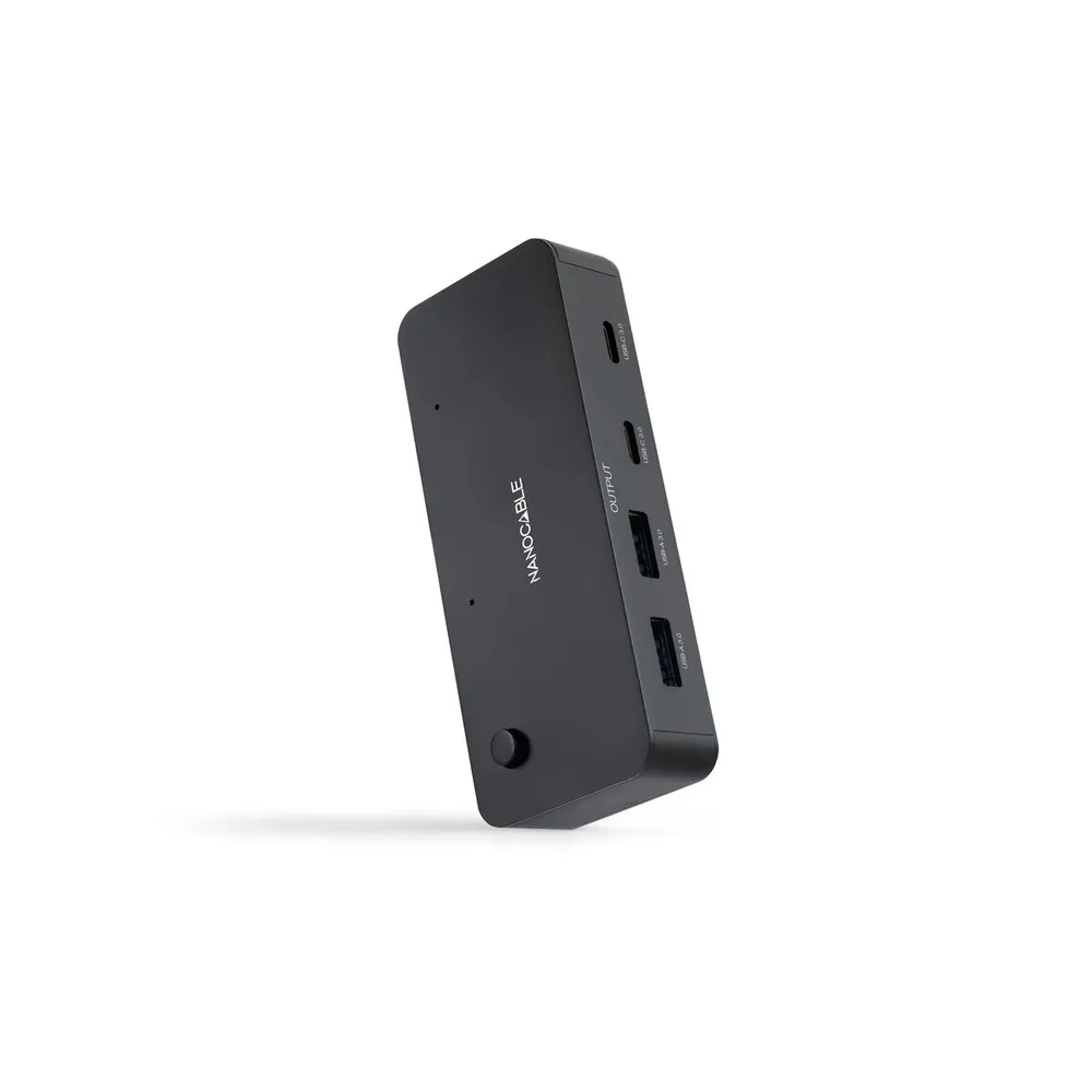 Switch Comutador Nanocable 2x USB 3.0 a 2xUSB-A 3.0 + 2x USB-C 3.0