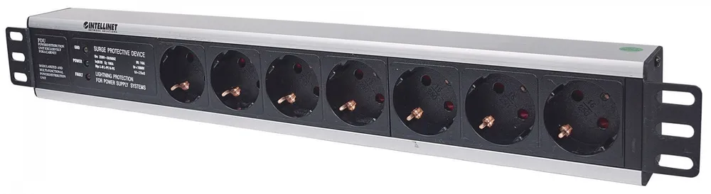 Intellinet 19" 1.5U Rackmount 7-Way Power Strip - German Type" 714006