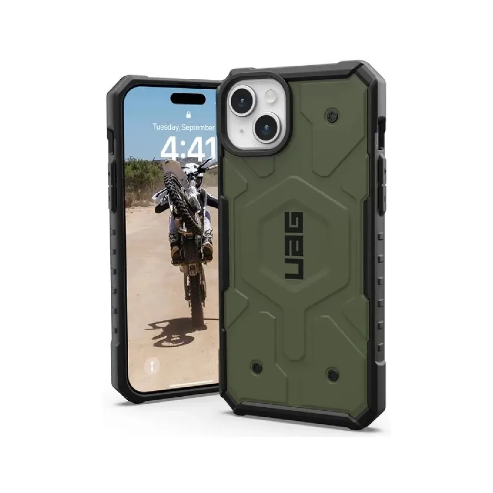 Urban Armor Gear Pathfinder iPhone 15 Plus c/Magsafe Oliva