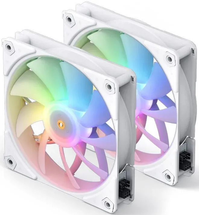 Ventoinha Jonsbo ZF120 PWM-ARGB Branco 120mm (Pack 2)