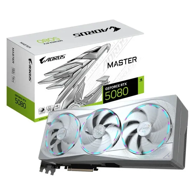 Gráfica Gigabyte GeForce® RTX 5080 Master Ice 16GB GDDR7 DLSS4