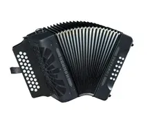 Concertina Hohner Compadre (Fá Sib Mib) Preto