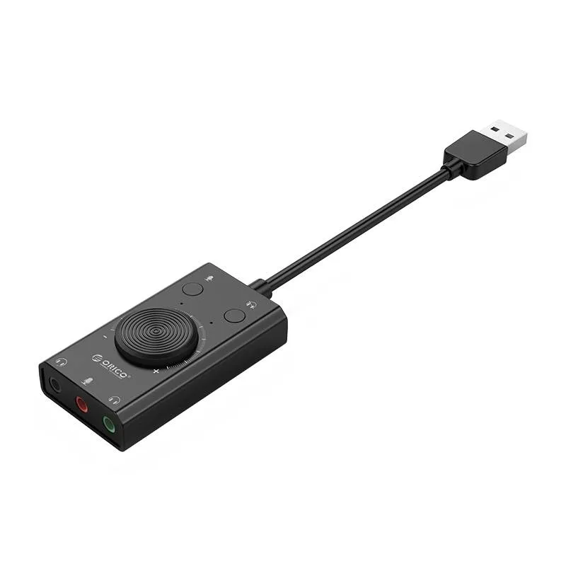 Placa de Som Externa Orico SC2 USB 2.0 Preta