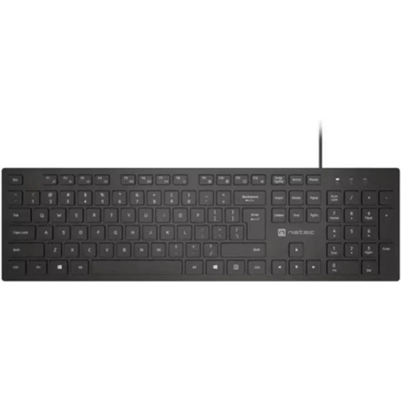 Teclado Genesis NKL-2341 magnético retroiluminado USB com cabo preto e branco