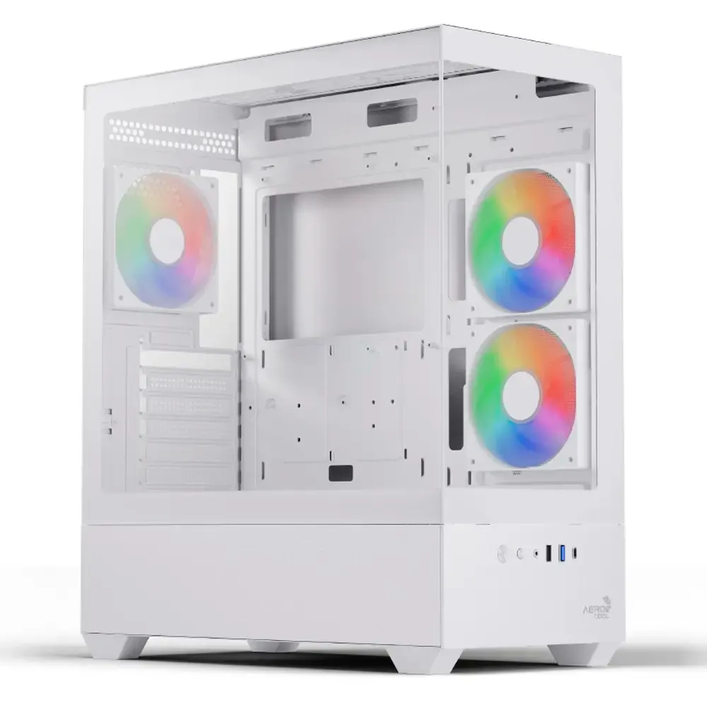 Caixa ATX AeroCool P500D Tempered Glass Branca