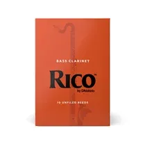 Palheta Clarinete Baixo 2.5 D'Addario Rico Unfiled Cx 10-Un