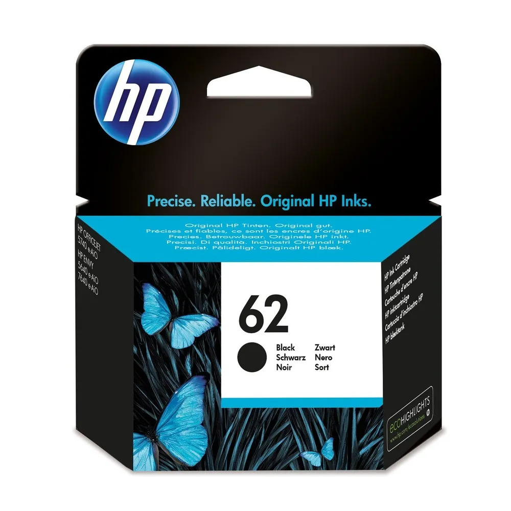 Tinteiro HP Original 62 Preto