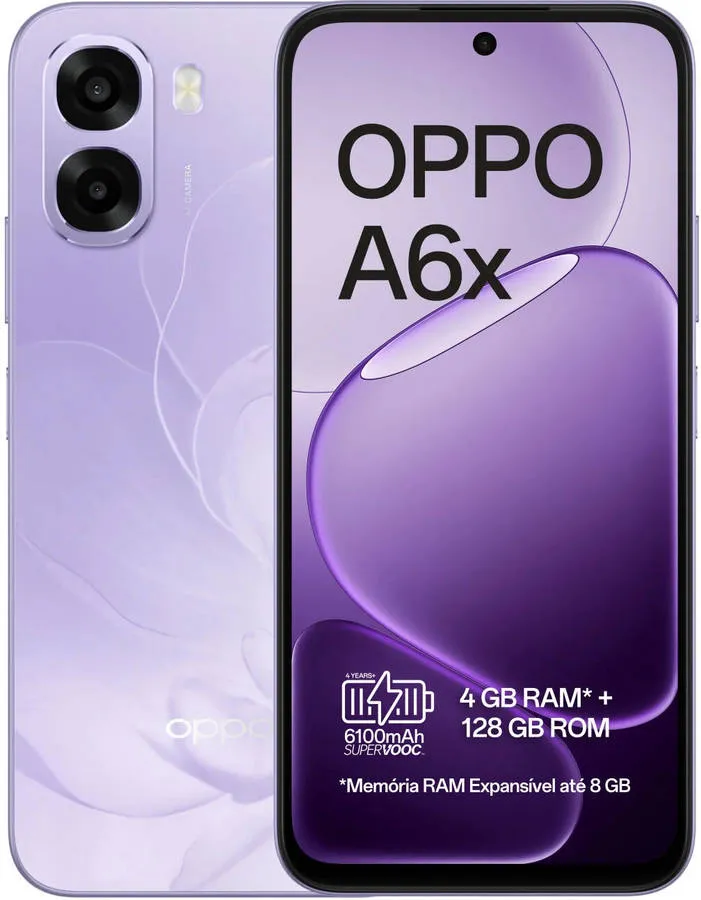 Smartphone Oppo A6x 128GB 4GB - Violet Purple
