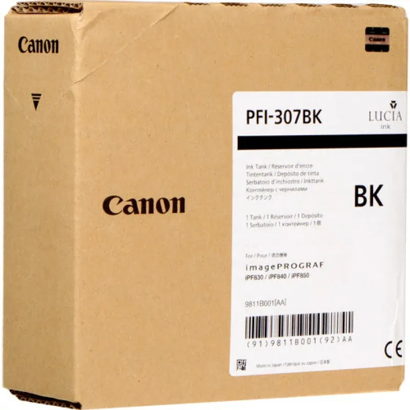 Tinteiro PFI-307 de 330 ml BK - preço válido p/ unid pré estabelecidas