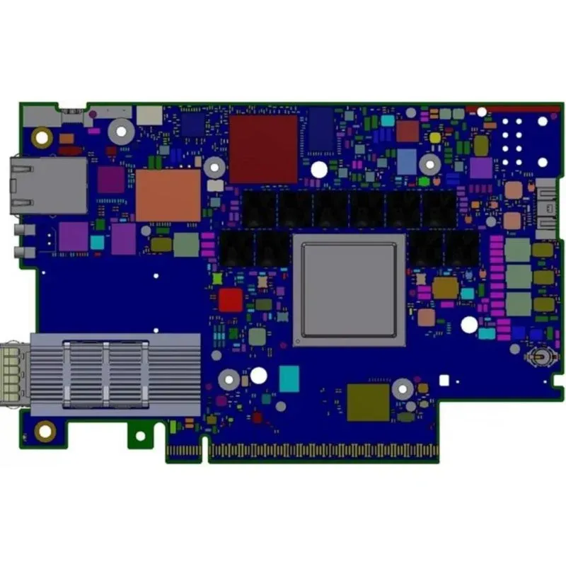 Placa de Rede Nvidia BlueField-3 B3220SH PCIe 5.0 200 Gb Azul FHHL