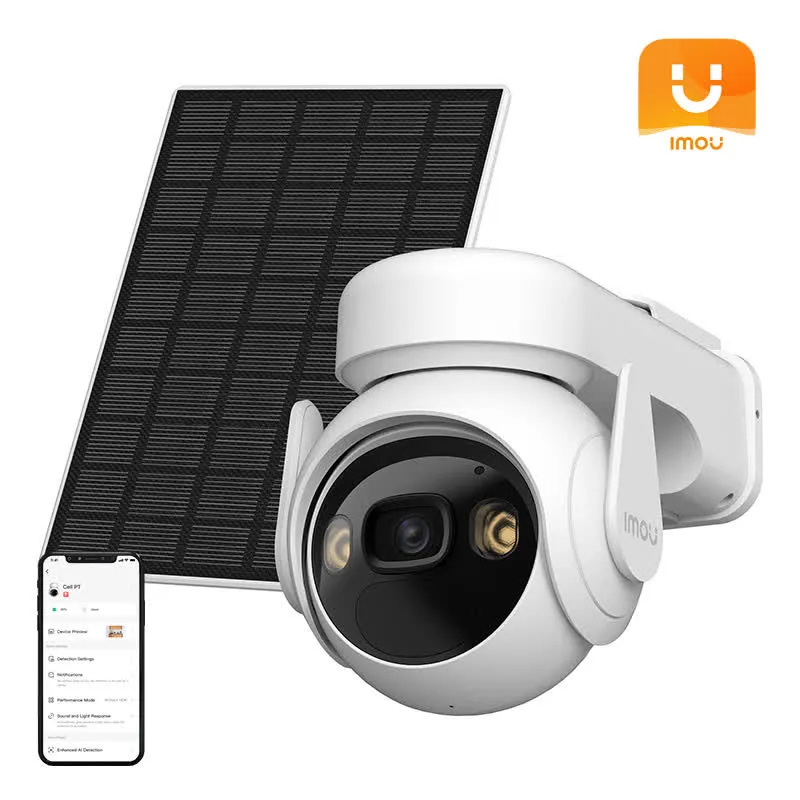 Imou Câmera de segurança WiFi rotativa com painel solar kit PT lite